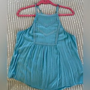 Summer, light blue tank top